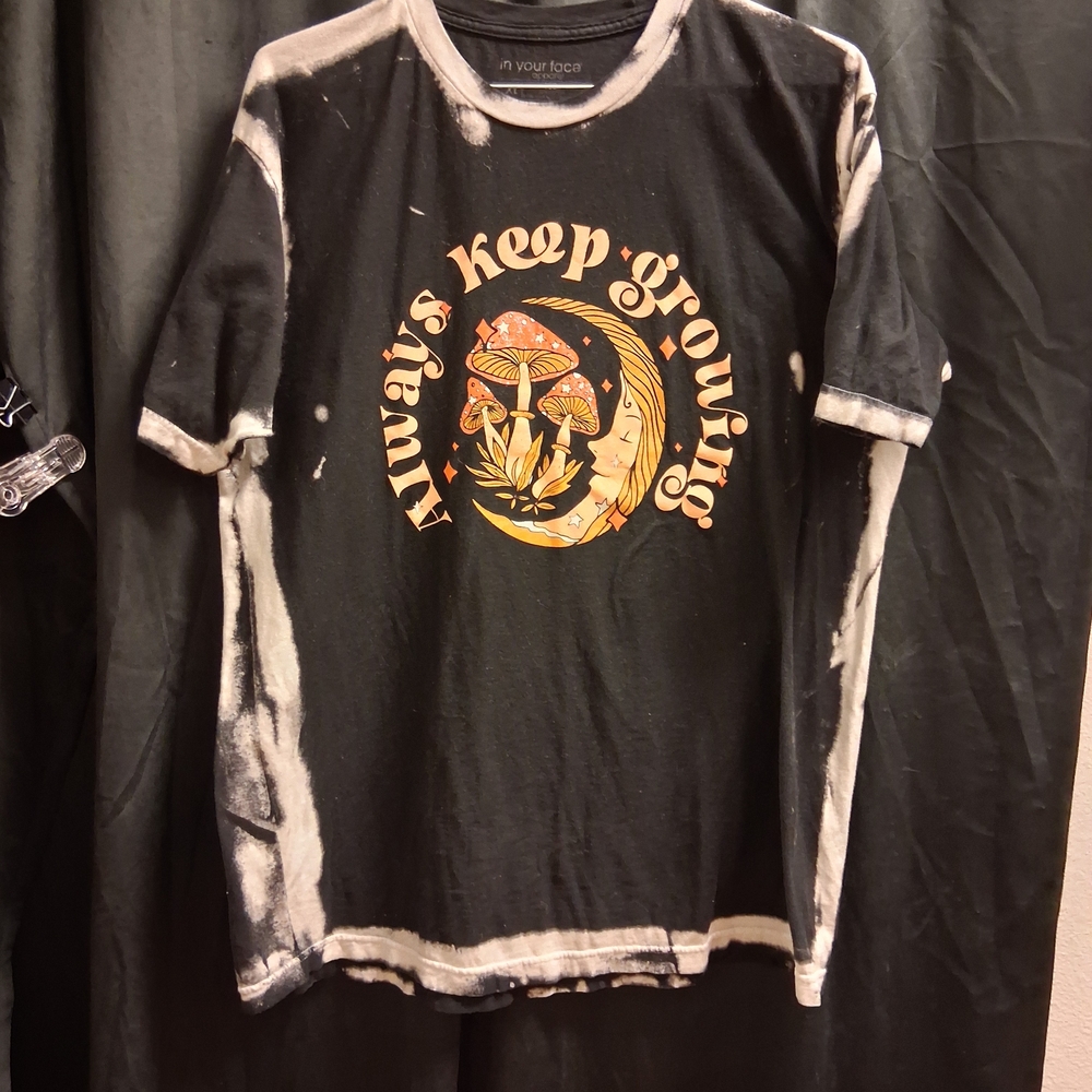 Black Graphic Tee with Inspirational Print